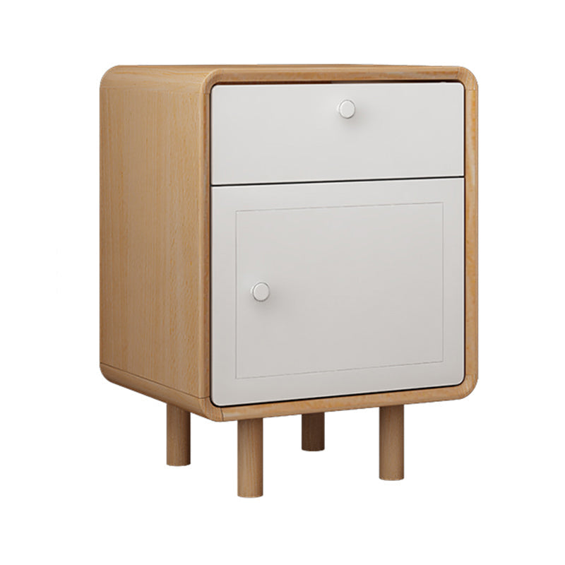 Modern massief houten bed nachtkastje