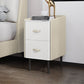 22 "H Lit moderne table de pierre de rangement supérieur de rangement Imitation de nuit en bois avec jambes