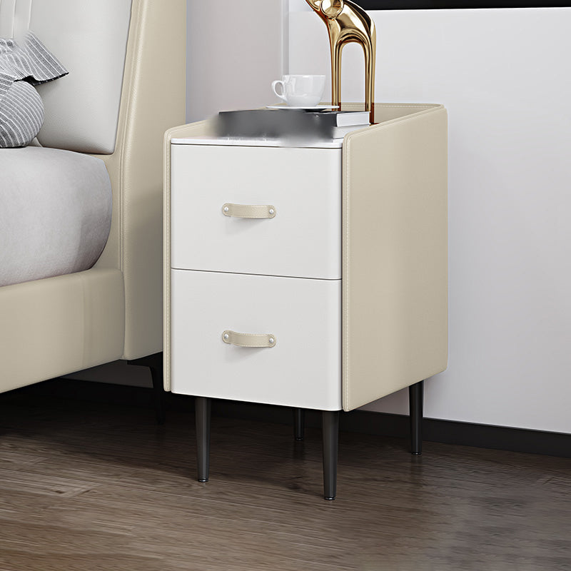 22 "H Lit moderne table de pierre de rangement supérieur de rangement Imitation de nuit en bois avec jambes