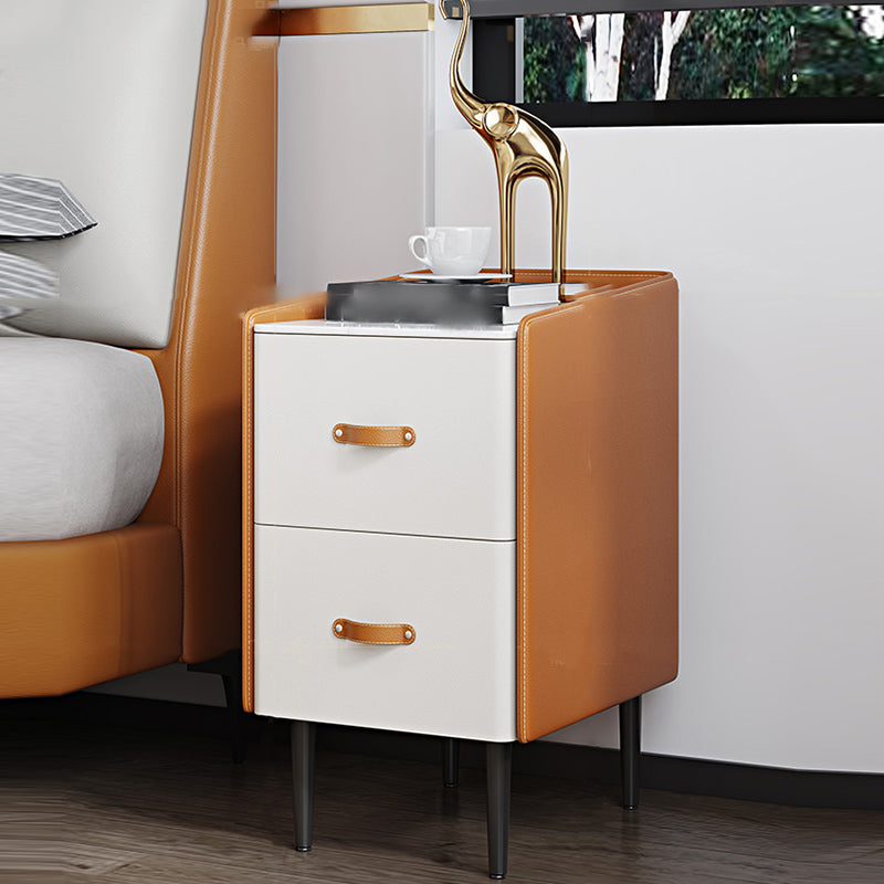 22 "H Lit moderne table de pierre de rangement supérieur de rangement Imitation de nuit en bois avec jambes