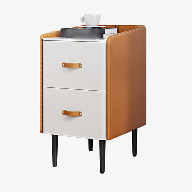 22 "H Lit moderne table de pierre de rangement supérieur de rangement Imitation de nuit en bois avec jambes