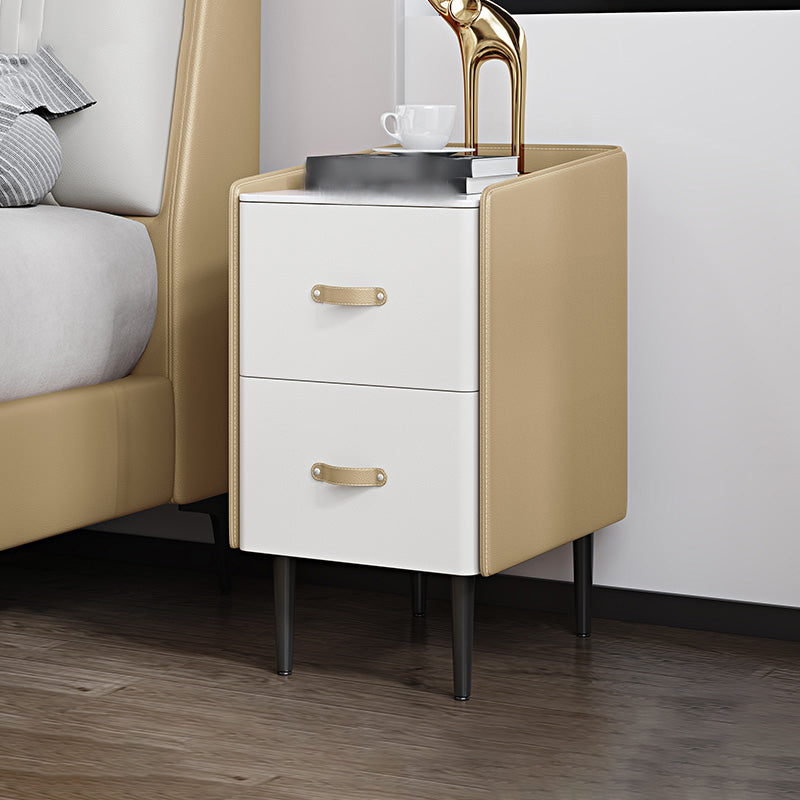 22 "H Lit moderne table de pierre de rangement supérieur de rangement Imitation de nuit en bois avec jambes