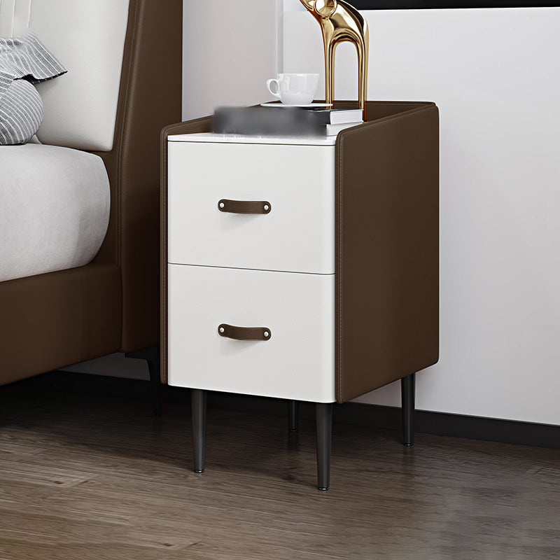 22 "H Lit moderne table de pierre de rangement supérieur de rangement Imitation de nuit en bois avec jambes