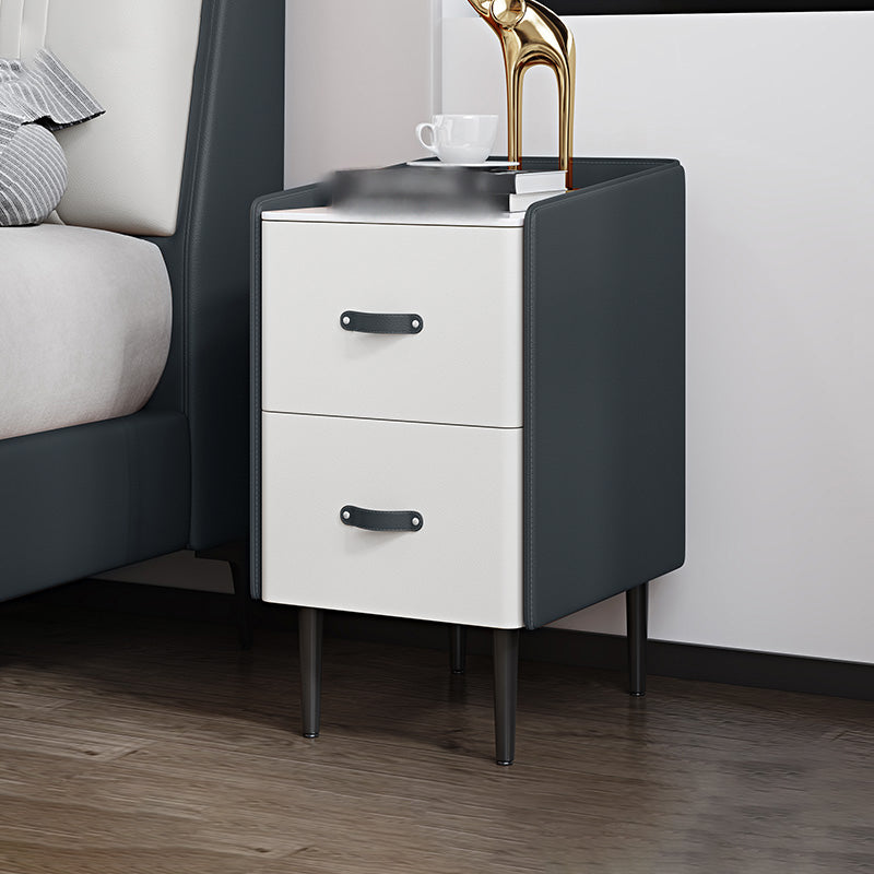 22 "H Lit moderne table de pierre de rangement supérieur de rangement Imitation de nuit en bois avec jambes