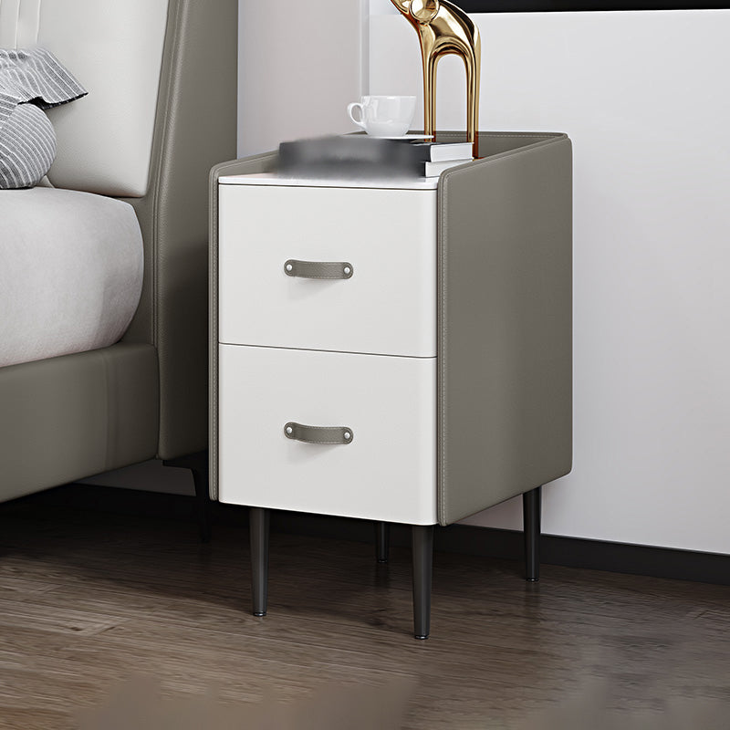 22 "H Lit moderne table de pierre de rangement supérieur de rangement Imitation de nuit en bois avec jambes