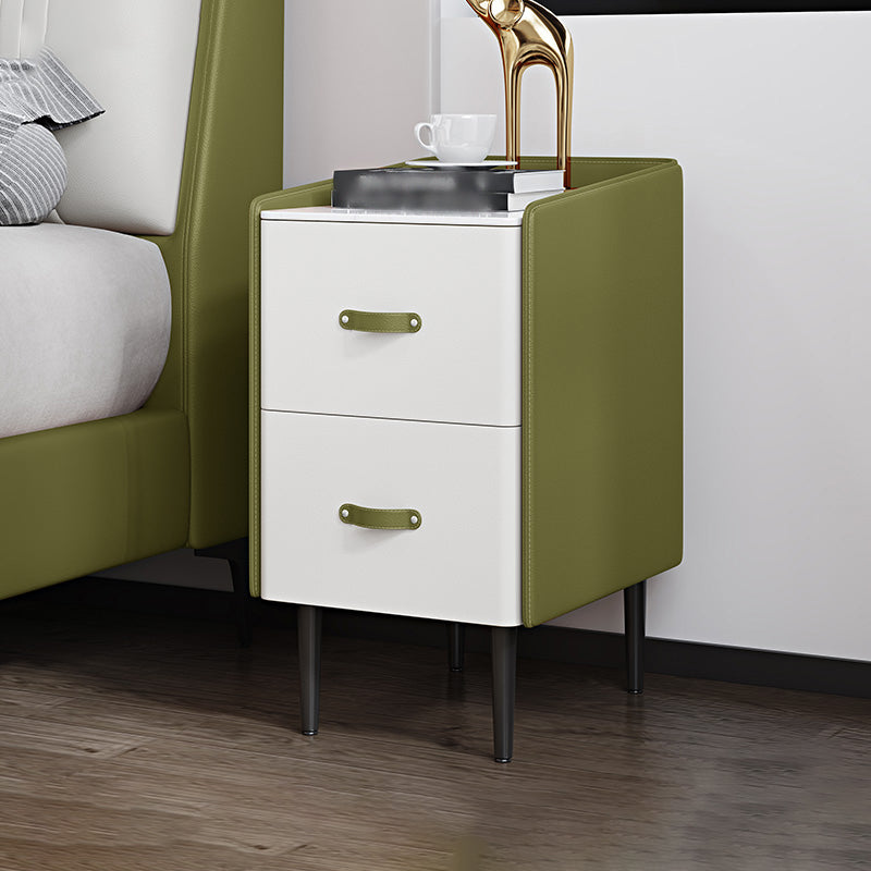 22 "H Lit moderne table de pierre de rangement supérieur de rangement Imitation de nuit en bois avec jambes