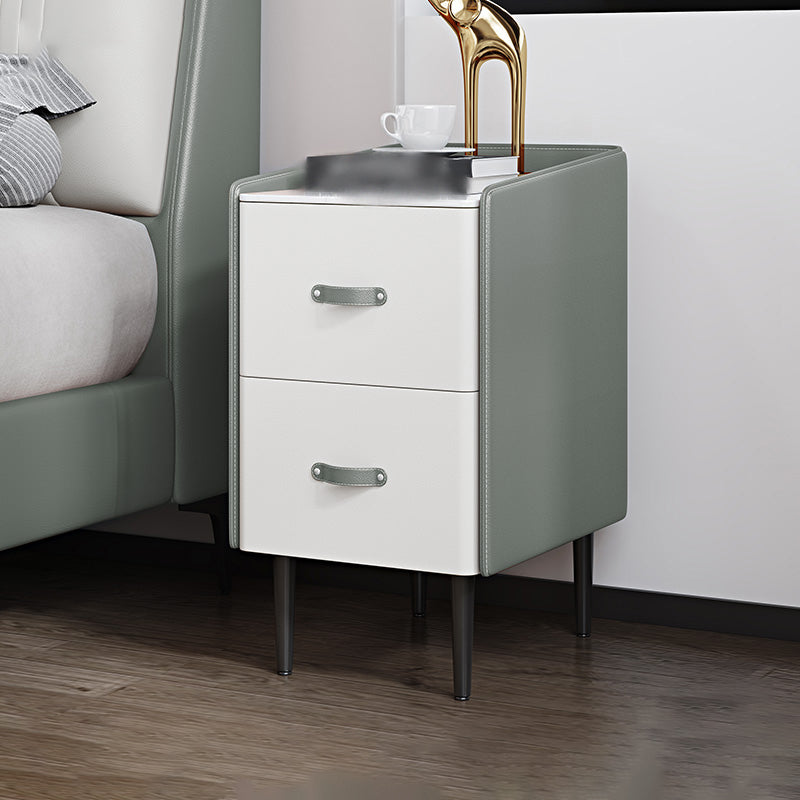 22 "H Lit moderne table de pierre de rangement supérieur de rangement Imitation de nuit en bois avec jambes