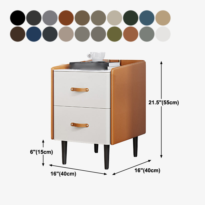 22 "H Lit moderne table de pierre de rangement supérieur de rangement Imitation de nuit en bois avec jambes