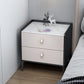 Mesa nocturna de piedra de 20 "H Patillas de almacenamiento modernas de 2 cavadores incluye la cama de noche de la cama
