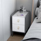 Mesa nocturna de piedra de 20 "H Patillas de almacenamiento modernas de 2 cavadores incluye la cama de noche de la cama