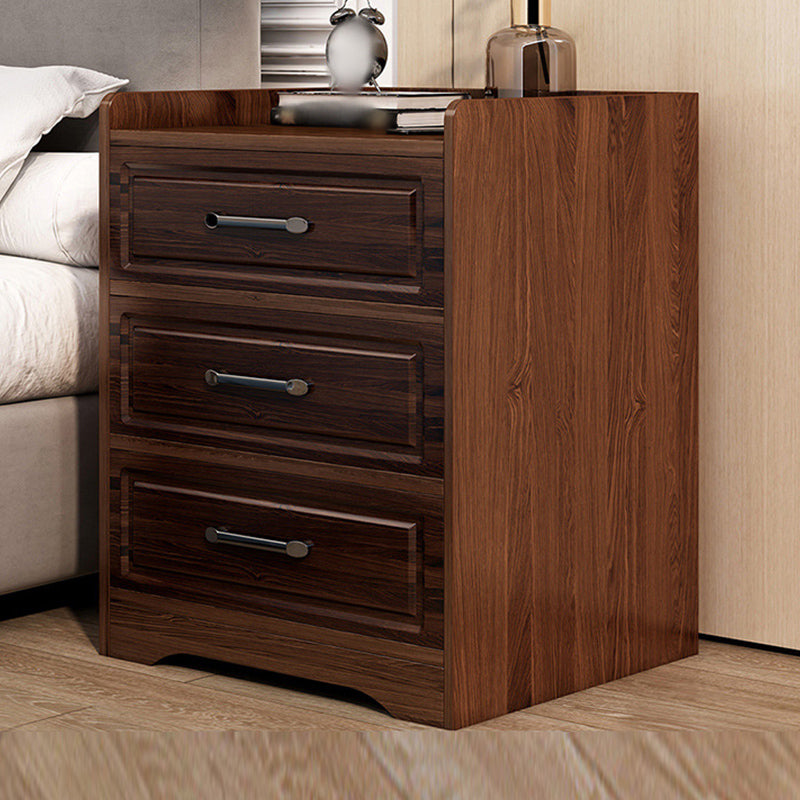 Modern Imitation Wood Nightstand Drawer Storage Accent Table Nightstand Brown 3 Clearhalo 'Bedroom Furniture' 'furn' 'furn_night_stand' 'Furniture' 'night_stand' 'Nightstands' 5524235