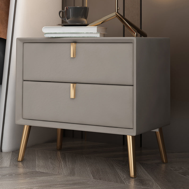 18 "h glam comodino a 2-catro stoccaggio tavolo da notte in legno in legno massiccio