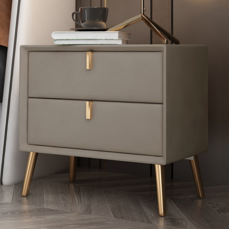 18 "h glam comodino a 2-catro stoccaggio tavolo da notte in legno in legno massiccio