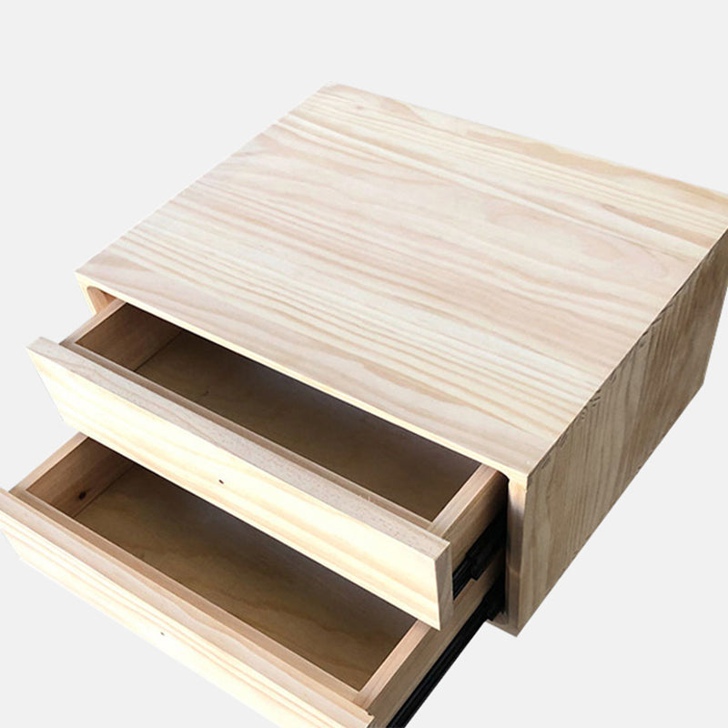 18 "h glam comodino a 2-catro stoccaggio tavolo da notte in legno in legno massiccio