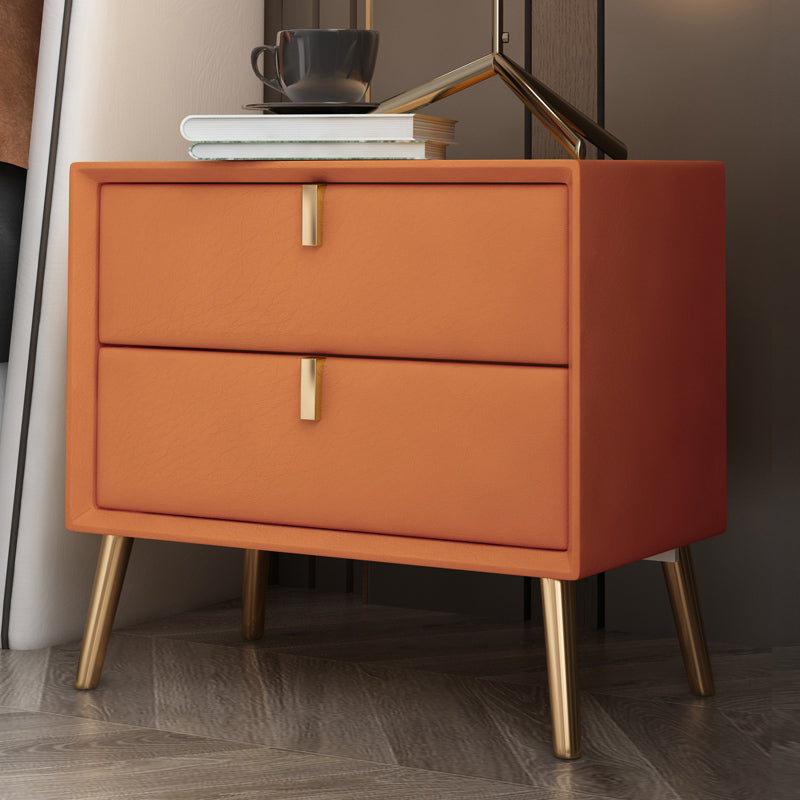 18 "h glam comodino a 2-catro stoccaggio tavolo da notte in legno in legno massiccio