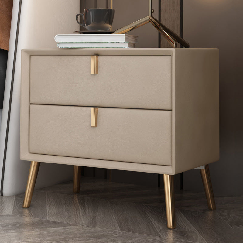 18 "h glam comodino a 2-catro stoccaggio tavolo da notte in legno in legno massiccio