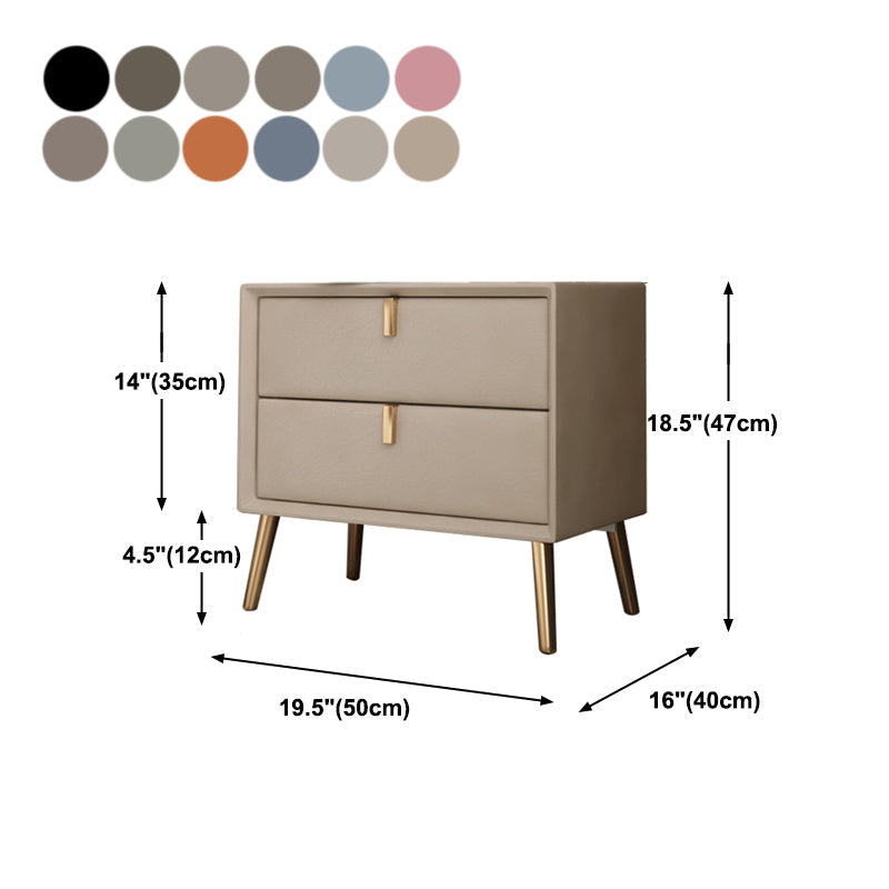 18 "h glam comodino a 2-catro stoccaggio tavolo da notte in legno in legno massiccio