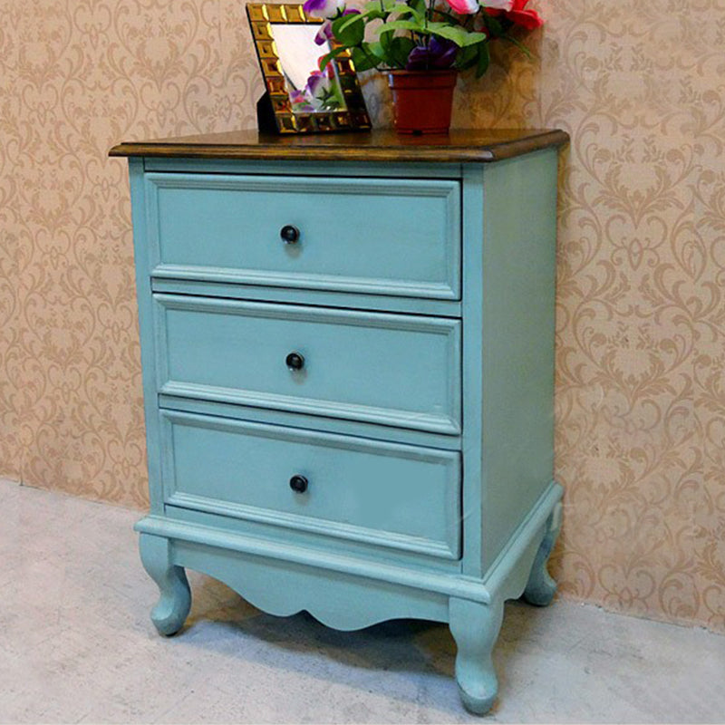 Chéchante de baccalauréat à 3 tirages coffre de rangement traditionnel pour chambre à coucher