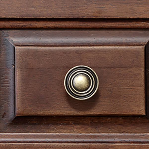 Commode de rangement de chambre à coucher brun traditionnel avec tiroirs