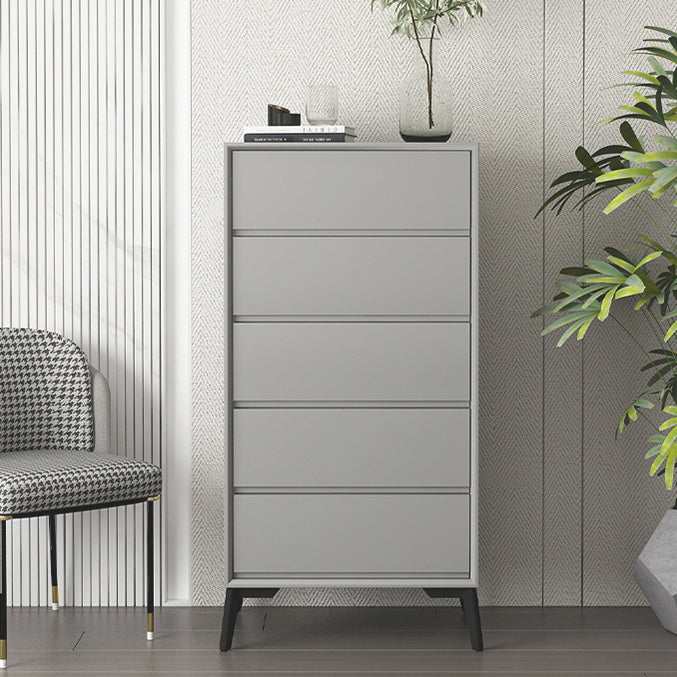 16" D Storage Chest Modern Style Bedroom Storage Chest Dresser in White and Grey 21"L x 16"W x 33"H Grey Clearhalo 'Bedroom Furniture' 'Dressers & Chests' 'dressers_chests' 'furn' 'furn_dressers_chests' 'Furniture' 5524361