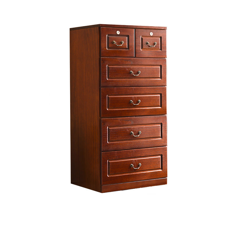 18" D Storage Chest Modern Style Bedroom Storage Chest Dresser with Drawers and Doors 24"L x 18"W x 47"H Brown 6 Clearhalo 'Bedroom Furniture' 'Dressers & Chests' 'dressers_chests' 'furn' 'furn_dressers_chests' 'Furniture' 5524396