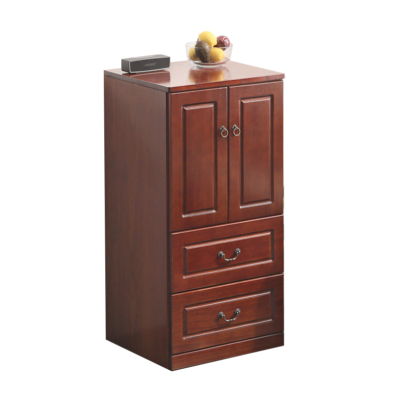 18" D Storage Chest Modern Style Bedroom Storage Chest Dresser with Drawers and Doors 20"L x 18"W x 39"H Brown 2 Clearhalo 'Bedroom Furniture' 'Dressers & Chests' 'dressers_chests' 'furn' 'furn_dressers_chests' 'Furniture' 5524398