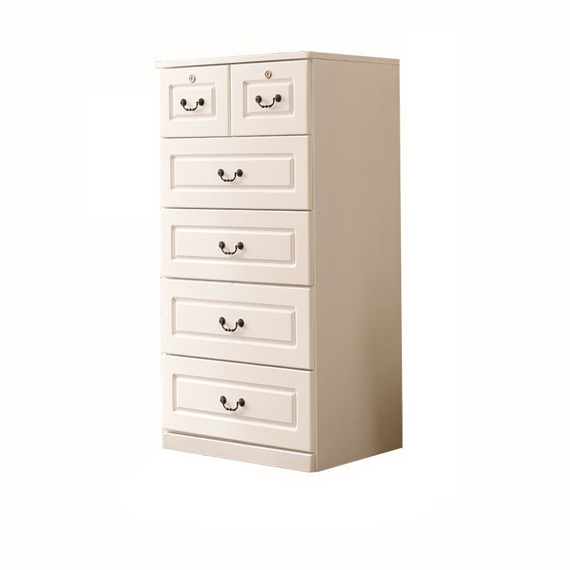 18" D Storage Chest Modern Style Bedroom Storage Chest Dresser with Drawers and Doors 24"L x 18"W x 47"H White 6 Clearhalo 'Bedroom Furniture' 'Dressers & Chests' 'dressers_chests' 'furn' 'furn_dressers_chests' 'Furniture' 5524416