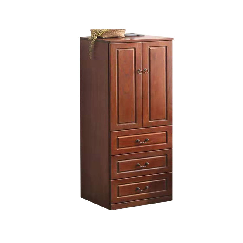 18" D Storage Chest Modern Style Bedroom Storage Chest Dresser with Drawers and Doors 24"L x 18"W x 59"H Brown 3 Clearhalo 'Bedroom Furniture' 'Dressers & Chests' 'dressers_chests' 'furn' 'furn_dressers_chests' 'Furniture' 5524417