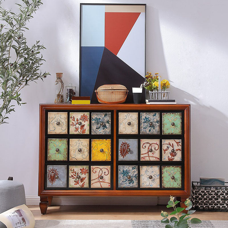 Stoccaggio in legno toracano moderno cameretta per la camera da letto in stile bianco in bianco e marrone