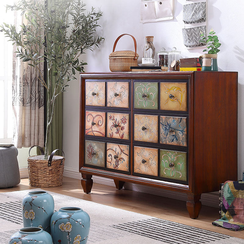 Stoccaggio in legno toracano moderno cameretta per la camera da letto in stile bianco in bianco e marrone