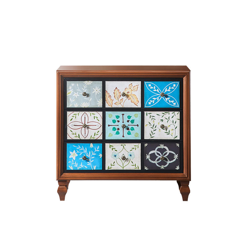 Stoccaggio in legno toracano moderno cameretta per la camera da letto in stile bianco in bianco e marrone