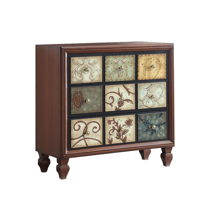 Stoccaggio in legno toracano moderno cameretta per la camera da letto in stile bianco in bianco e marrone