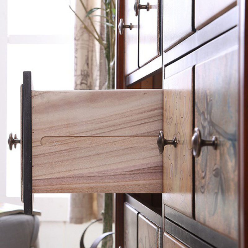 Stoccaggio in legno toracano moderno cameretta per la camera da letto in stile bianco in bianco e marrone