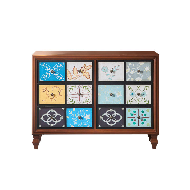 Stoccaggio in legno toracano moderno cameretta per la camera da letto in stile bianco in bianco e marrone