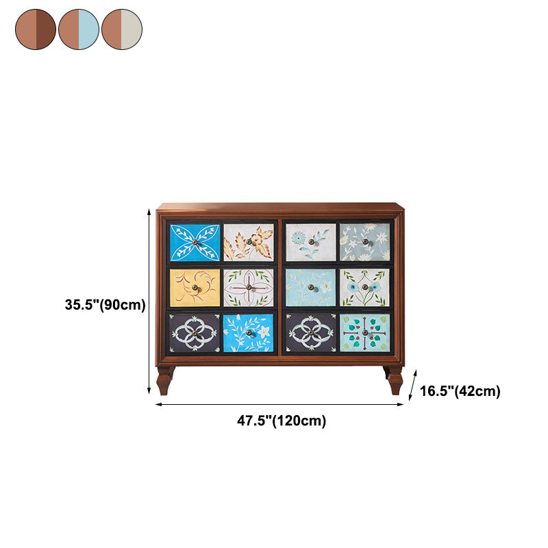 Stoccaggio in legno toracano moderno cameretta per la camera da letto in stile bianco in bianco e marrone