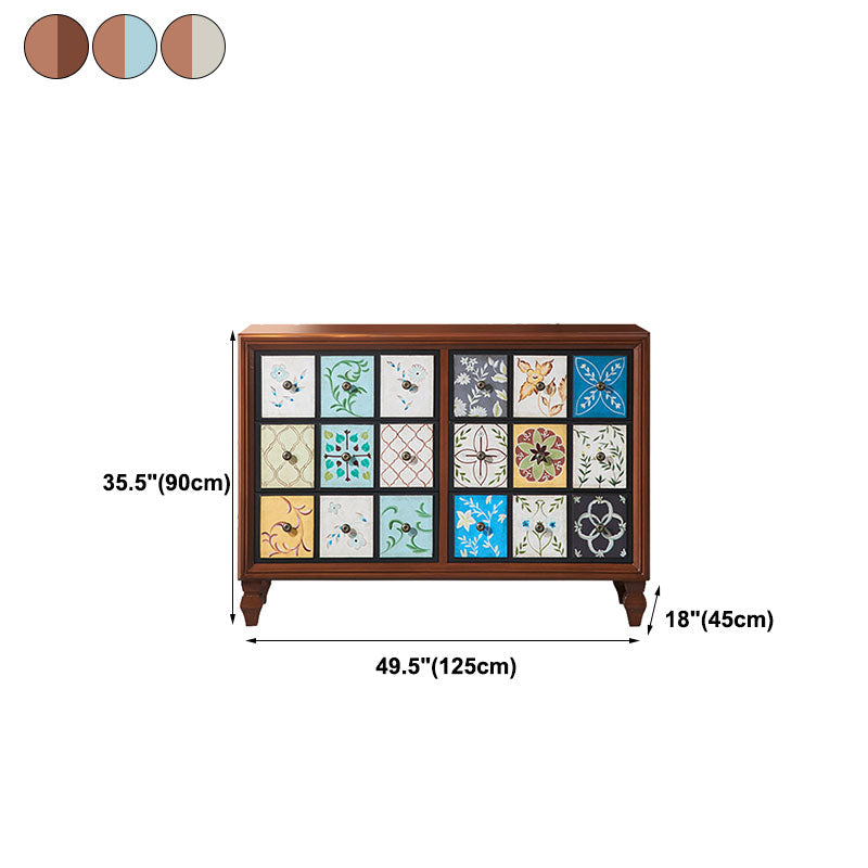 Stoccaggio in legno toracano moderno cameretta per la camera da letto in stile bianco in bianco e marrone