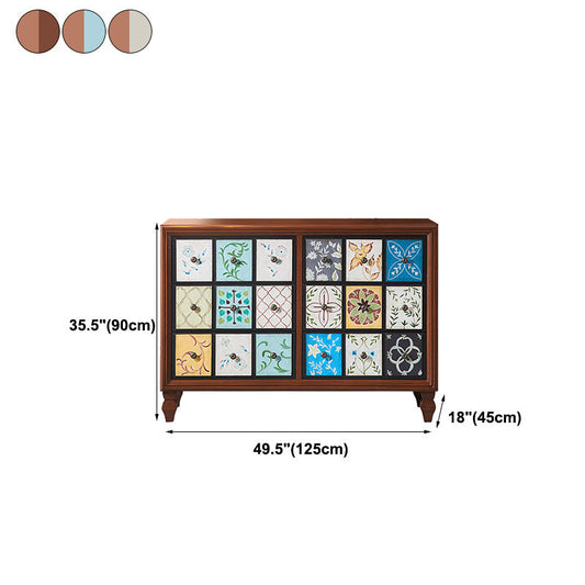 Wooden Storage Chest Modern Style Bedroom Storage Chest Dresser in White and Brown