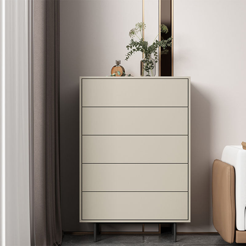 Wooden Lingerie Chest Modern Style Bedroom Storage Chest Dresser in 5 Colors 31"L x 14"W x 47"H Champagne Clearhalo 'Bedroom Furniture' 'Dressers & Chests' 'dressers_chests' 'furn' 'furn_dressers_chests' 'Furniture' 5524464