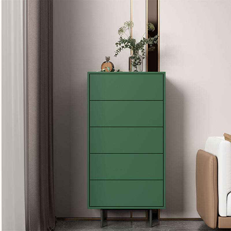 Wooden Lingerie Chest Modern Style Bedroom Storage Chest Dresser in 5 Colors 24"L x 12"W x 47"H Green Clearhalo 'Bedroom Furniture' 'Dressers & Chests' 'dressers_chests' 'furn' 'furn_dressers_chests' 'Furniture' 5524474
