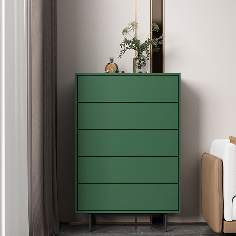 Wooden Lingerie Chest Modern Style Bedroom Storage Chest Dresser in 5 Colors 31"L x 14"W x 47"H Green Clearhalo 'Bedroom Furniture' 'Dressers & Chests' 'dressers_chests' 'furn' 'furn_dressers_chests' 'Furniture' 5524475