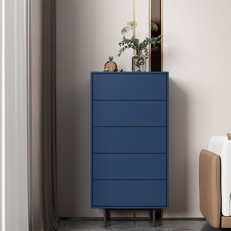Wooden Lingerie Chest Modern Style Bedroom Storage Chest Dresser in 5 Colors 24"L x 12"W x 47"H Blue Clearhalo 'Bedroom Furniture' 'Dressers & Chests' 'dressers_chests' 'furn' 'furn_dressers_chests' 'Furniture' 5524478