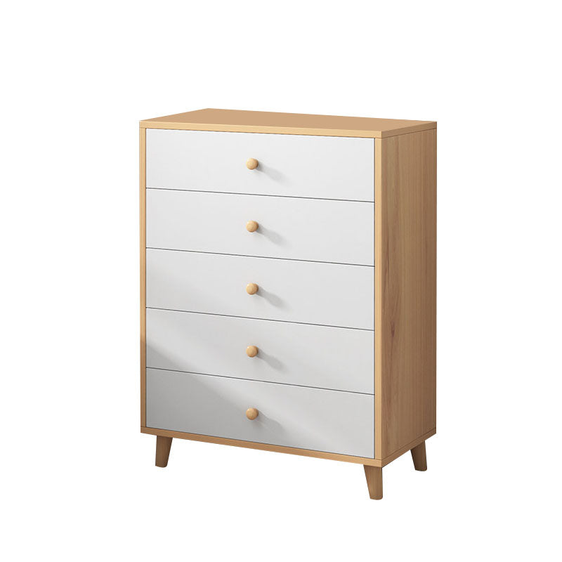 Commode en bois de style moderne à chambre verticale rangement commode coffre avec tiroirs