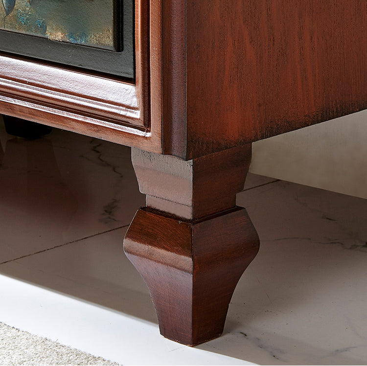 Cassa in legno in legno cassa verticale di stoccaggio del torace con cassetti