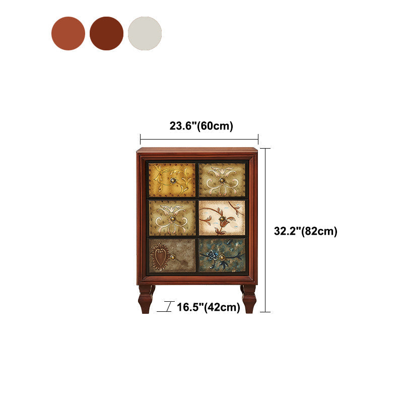 木製のランジェリーチェスト垂直ベッドルーム収納チェストドレッサー