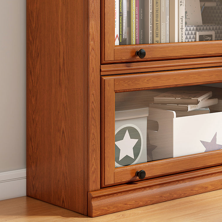 Libreria moderna di libreria in legno chiuso con porta per ufficio