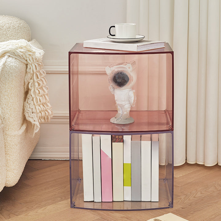 Estantería acrílica cerrada estilo nórdico estantería cuadrada minimalista