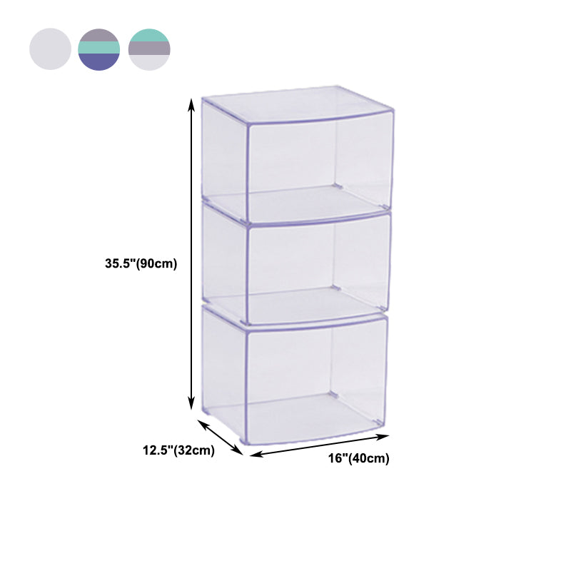 Estantería acrílica cerrada estilo nórdico estantería cuadrada minimalista
