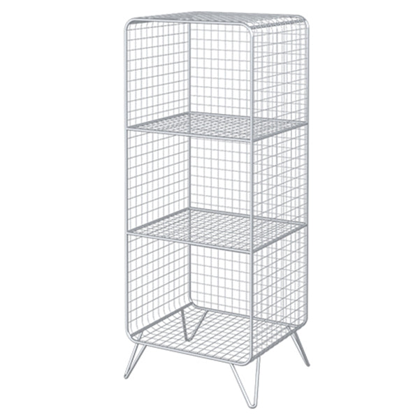 Metal Rectangle Closed Storage Bookcase Nordic Standard Bookshelf
