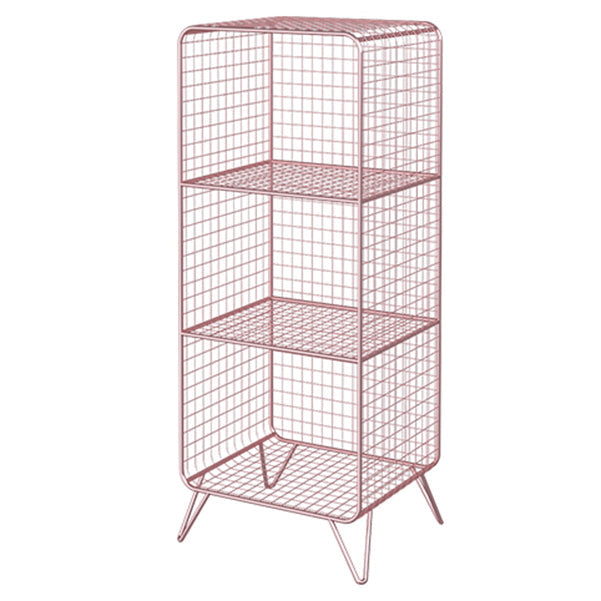 Metal Rectangle Closed Storage Bookcase Nordic Standard Bookshelf