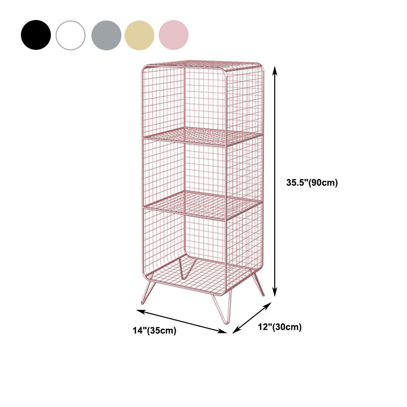 Metal Rectangle Closed Storage Bookcase Nordic Standard Bookshelf